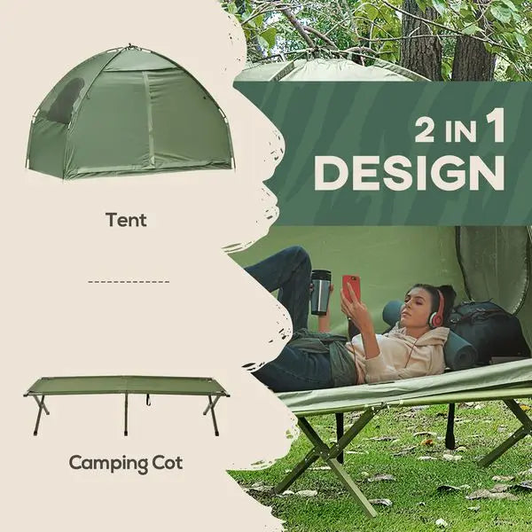 Outsunny Camping Tent Cot, Single Person