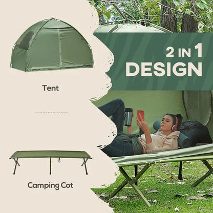Outsunny Camping Tent Cot, Single Person
