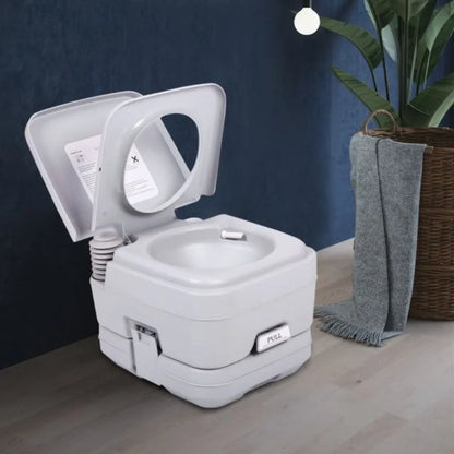 Lightweight Portable Toilet 2.6 Gallon Flushable Camping Toilet.