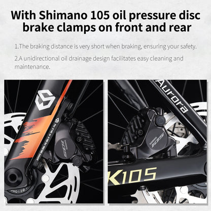 Carbon Fiber Road Bike Adult Racing 700C UCI