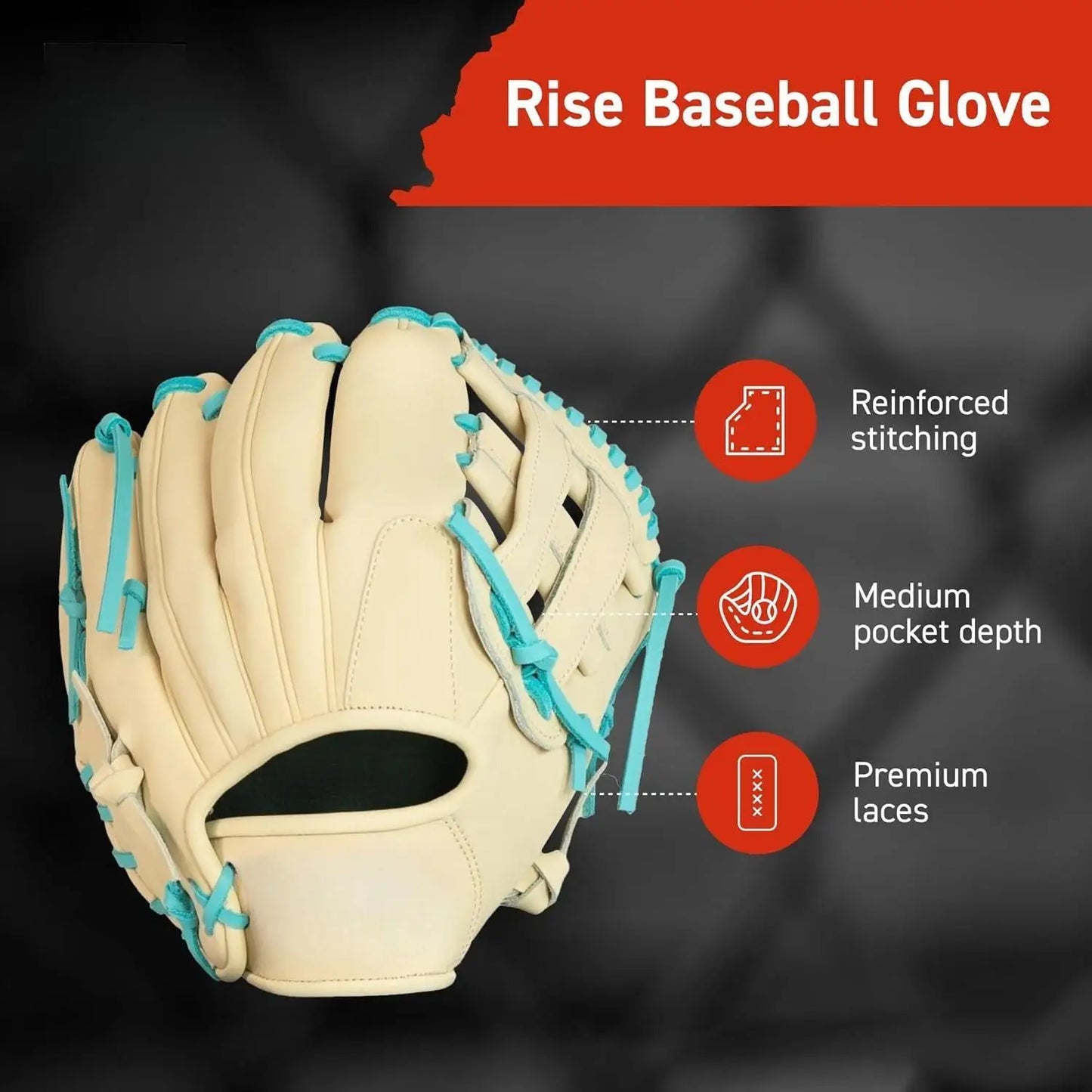 Baseball Glove for Youth & Little Leagues, Age 8-12, Infielders & Outfielders Mitt, 11.5"
