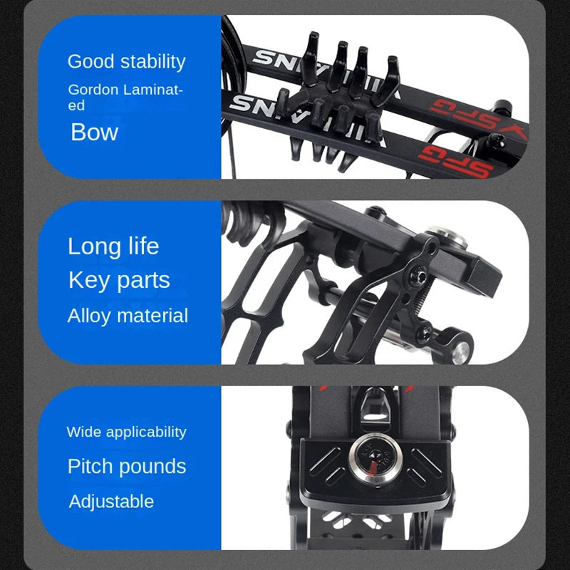New SPG Rogue Compound Bow Adjustable Pound Draw Length,Dual-Use (Steel Balls/Arrows) Outdoor Archery Equipment