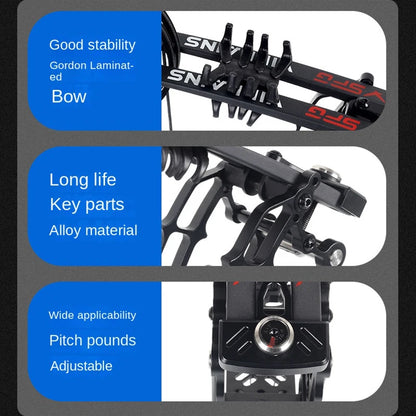 New SPG Rogue Compound Bow Adjustable Pound Draw Length,Dual-Use (Steel Balls/Arrows) Outdoor Archery Equipment