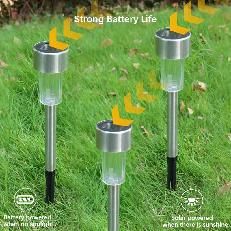 Solar Outdoor Pathway Lights LED, Camping Atmosphere.