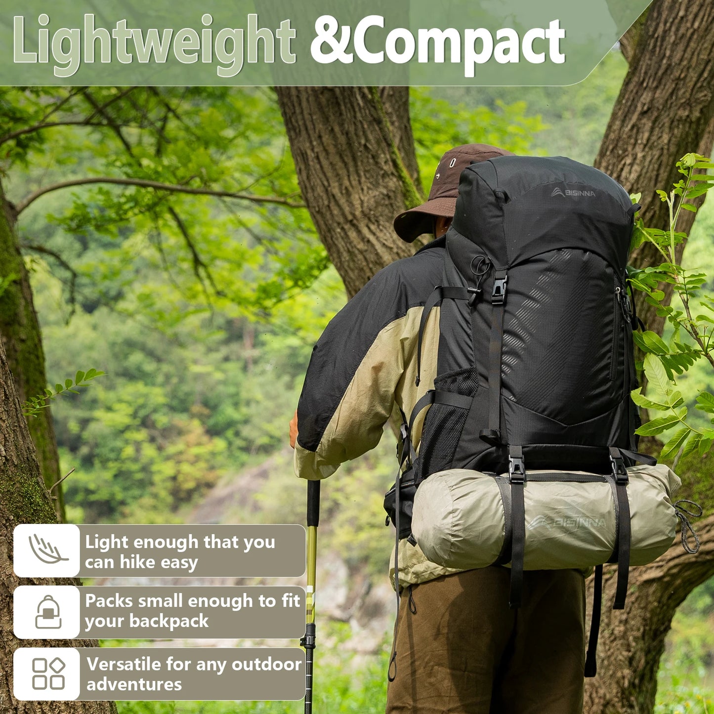 BISINNA Ultralight Outdoor Camping Tent 2 Person Double Layer