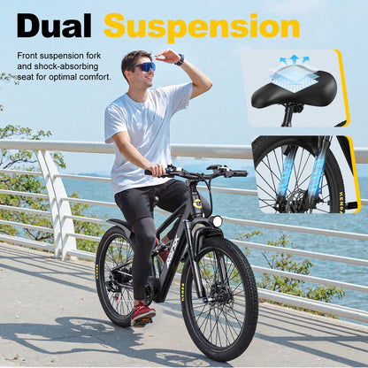 Aairsk F1 Adult Mountain Ebike 748W Motor 36V 13Ah Battery