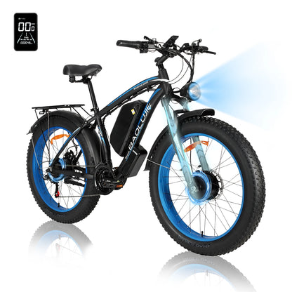 BAOLUJIE DM01 Motor Electric Bicycle 60V 30AH Battery Max Speed 42 MPH
