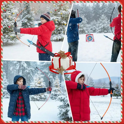 Youth Bow and Arrow Set for Kids, Ambidextrous Recurve Archery Gear