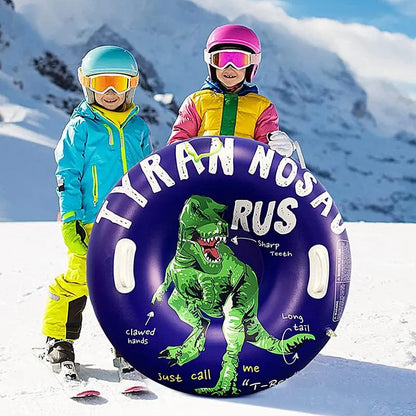 Snow Tubes For Kids ,Winter, Inflatable Dinosaur Snow Sled