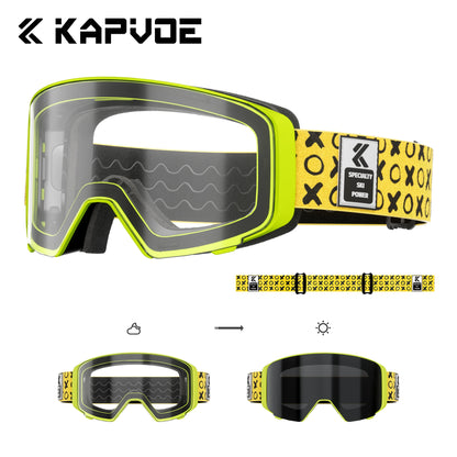 Outdoor Photochromic Ski Goggles Breathable HD