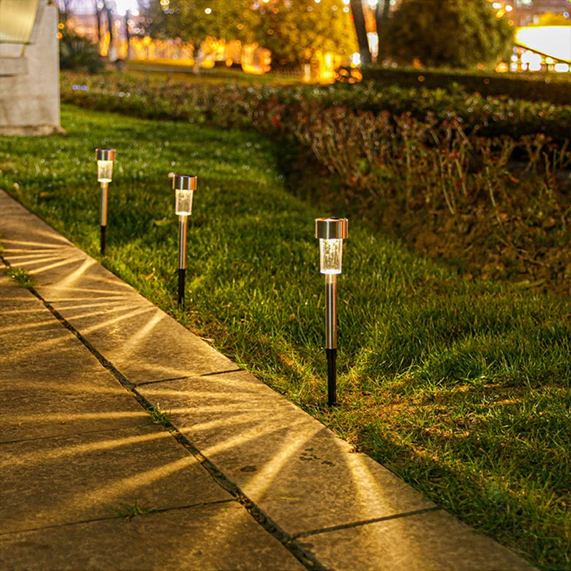 Solar Outdoor Pathway Lights LED, Camping Atmosphere.
