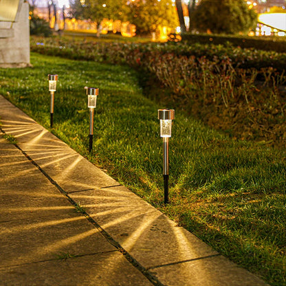 Solar Outdoor Pathway Lights LED, Camping Atmosphere.