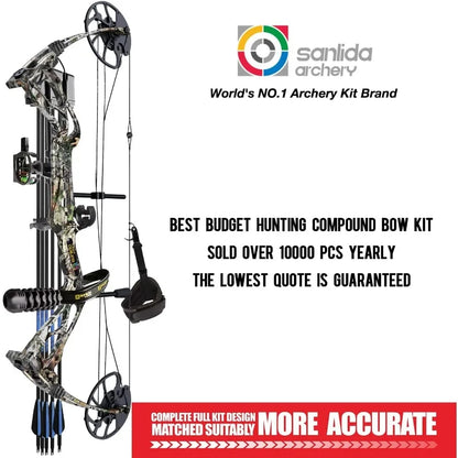 Compound Bow Archery Package, Draw Length 0-70 Lbs Draw Weight up to IBO 310 foot pounds