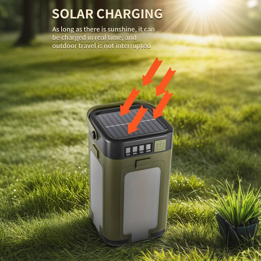 Foldable Camping Light, Power Bank, Rechargeable Lantern ,Solar