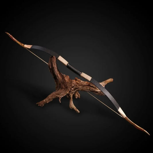TOPARCHERY Black Hunter Traditional Recurve Bow 53 inch