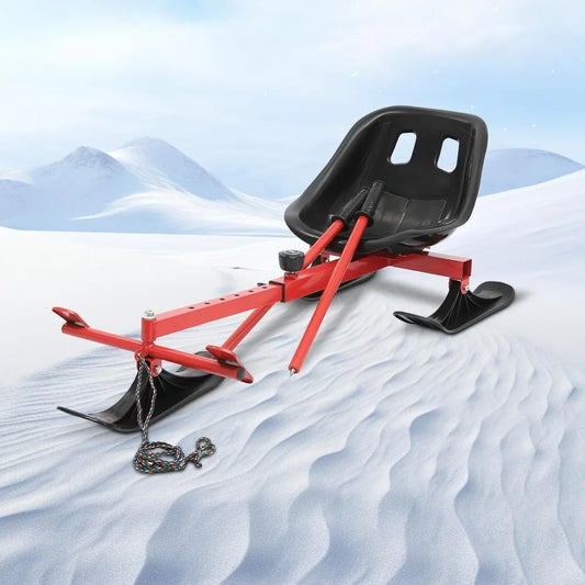 Metal Snow Racer Sled, Heavy Duty, Steerable