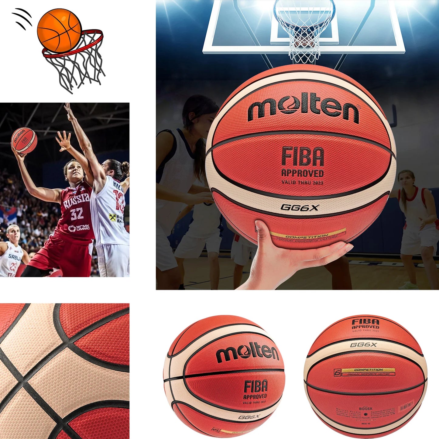 Molten GG6X GG7X Basketball Official Certification Competition