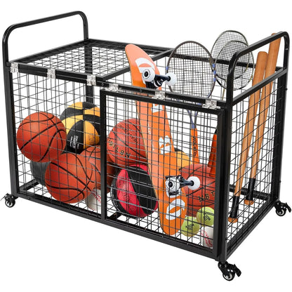 Extra Large Ball Cart Storage for Garage, Optional DividerExtra.