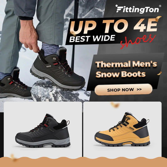 Wide Snow Boots Men'S Winter Boots -15℃ Thick, Warm