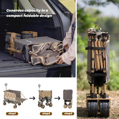 Double Decker Wagon Heavy Duty ,Foldable Large Beach Wagon